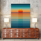 Geometric Sunset by Roland Bánrévi on GIANT ART - yellow vector illustration