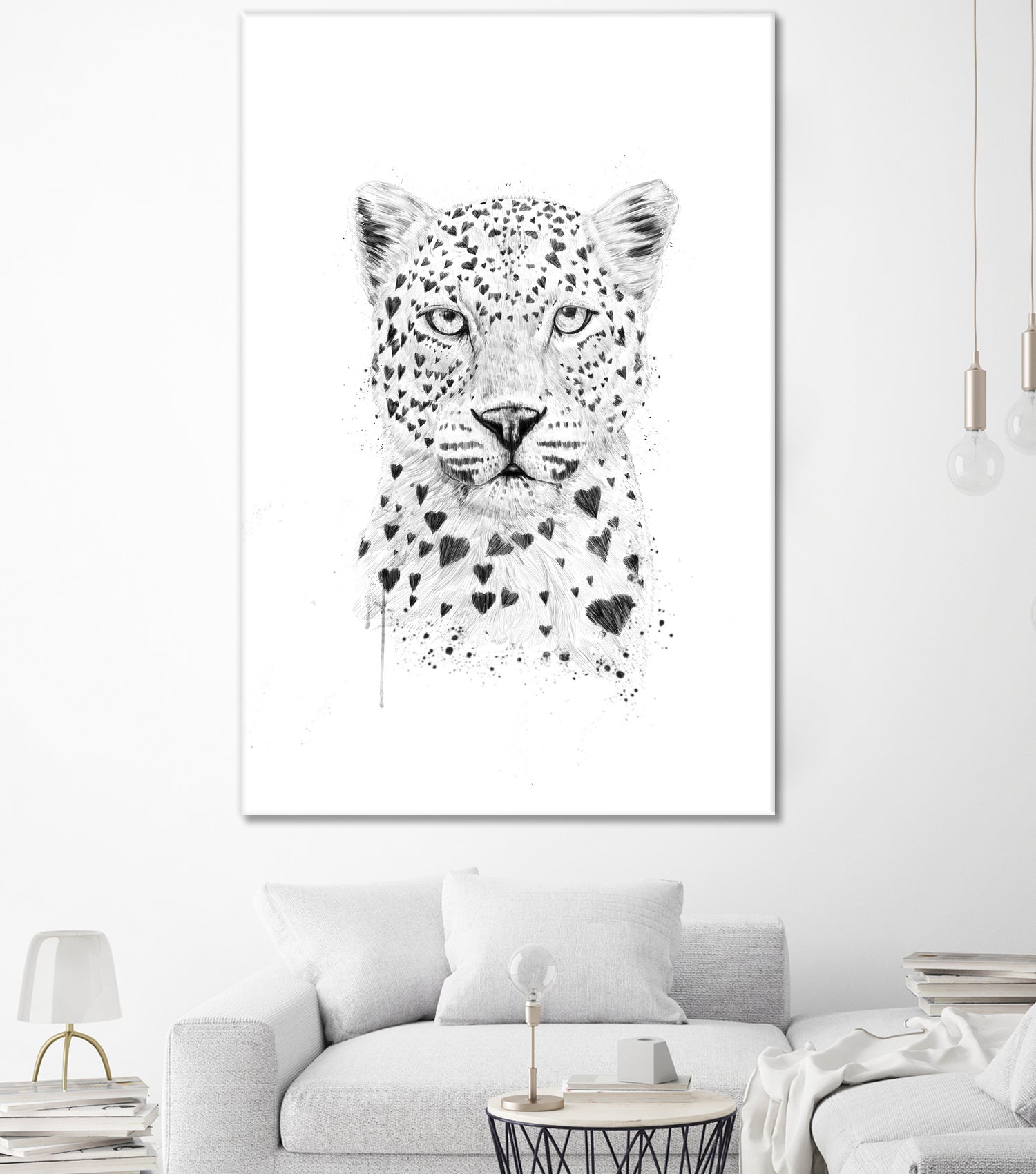 Lovely leopard by Solti Balázs on GIANT ART - white digital drawing