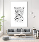 Lovely leopard by Solti Balázs on GIANT ART - white digital drawing