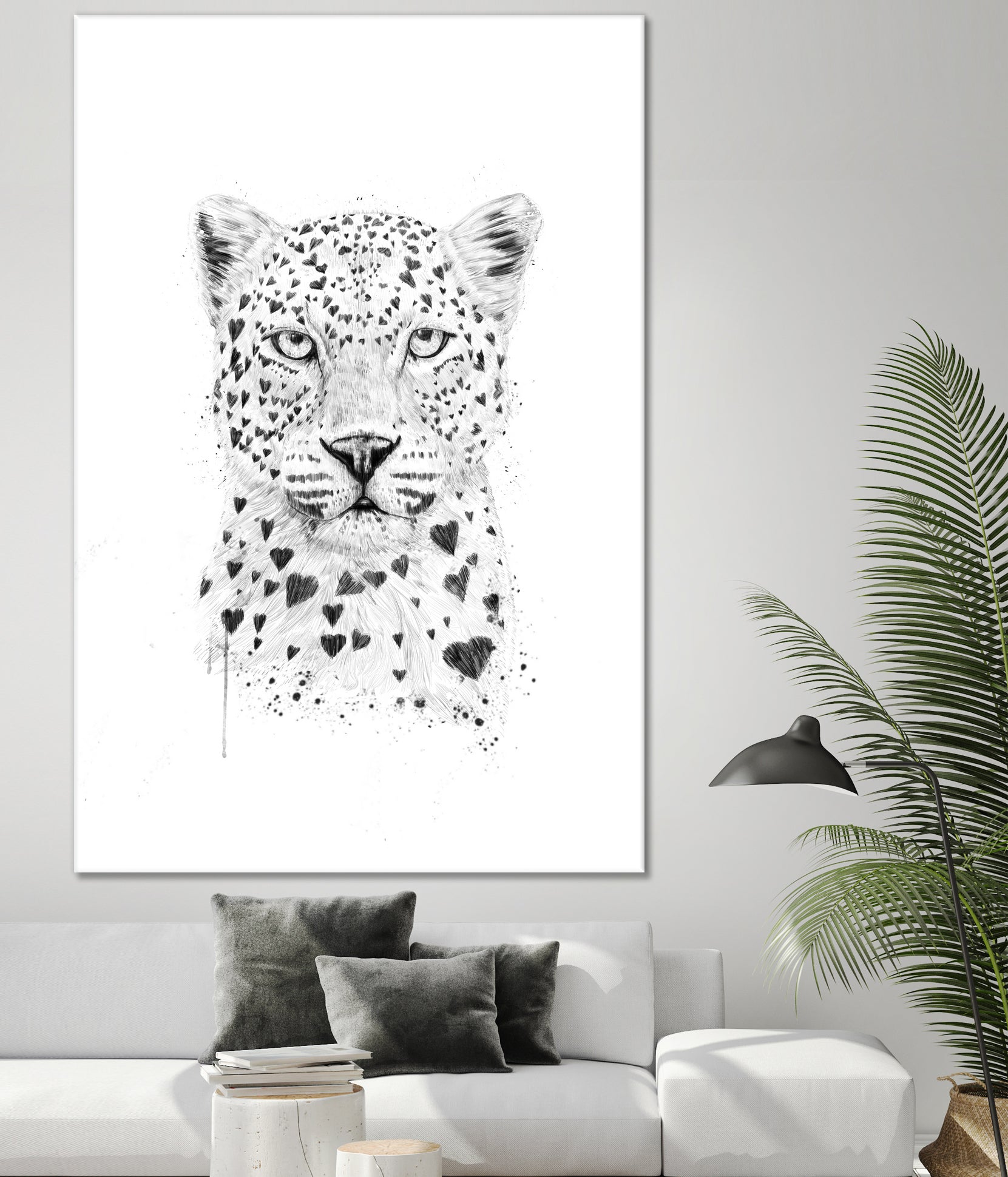 Lovely leopard by Solti Balázs on GIANT ART - white digital drawing