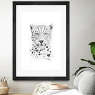 Lovely leopard by Solti Balázs on GIANT ART - white digital drawing