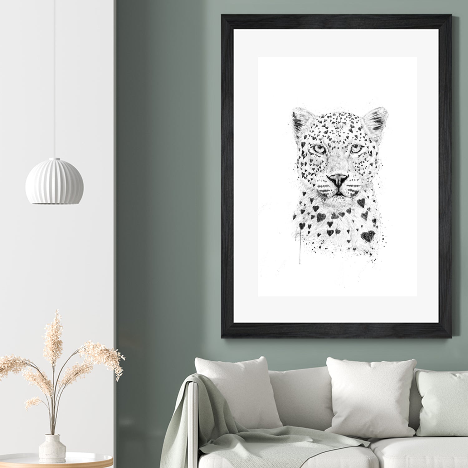 Lovely leopard by Solti Balázs on GIANT ART - white digital drawing