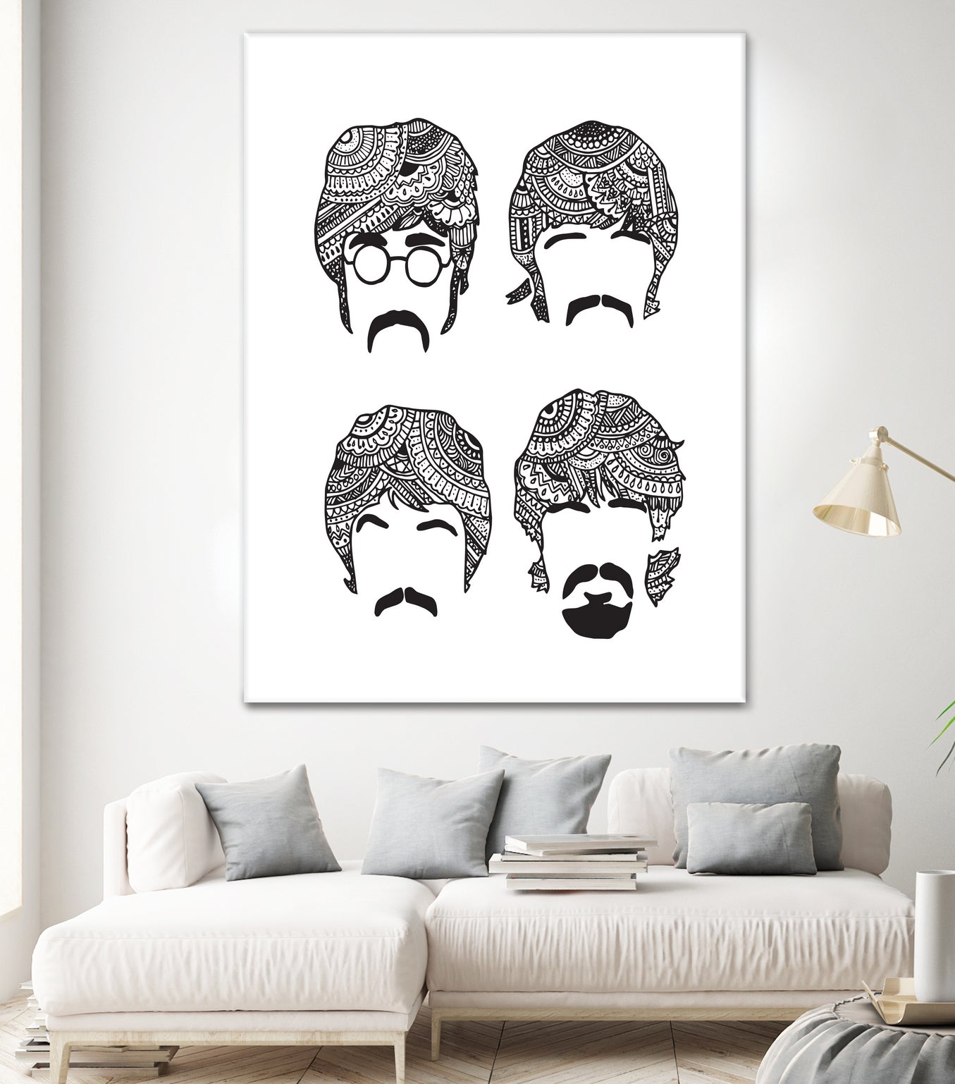 Beatles Mehendi by Candelaria Undurraga on GIANT ART - white digital drawing