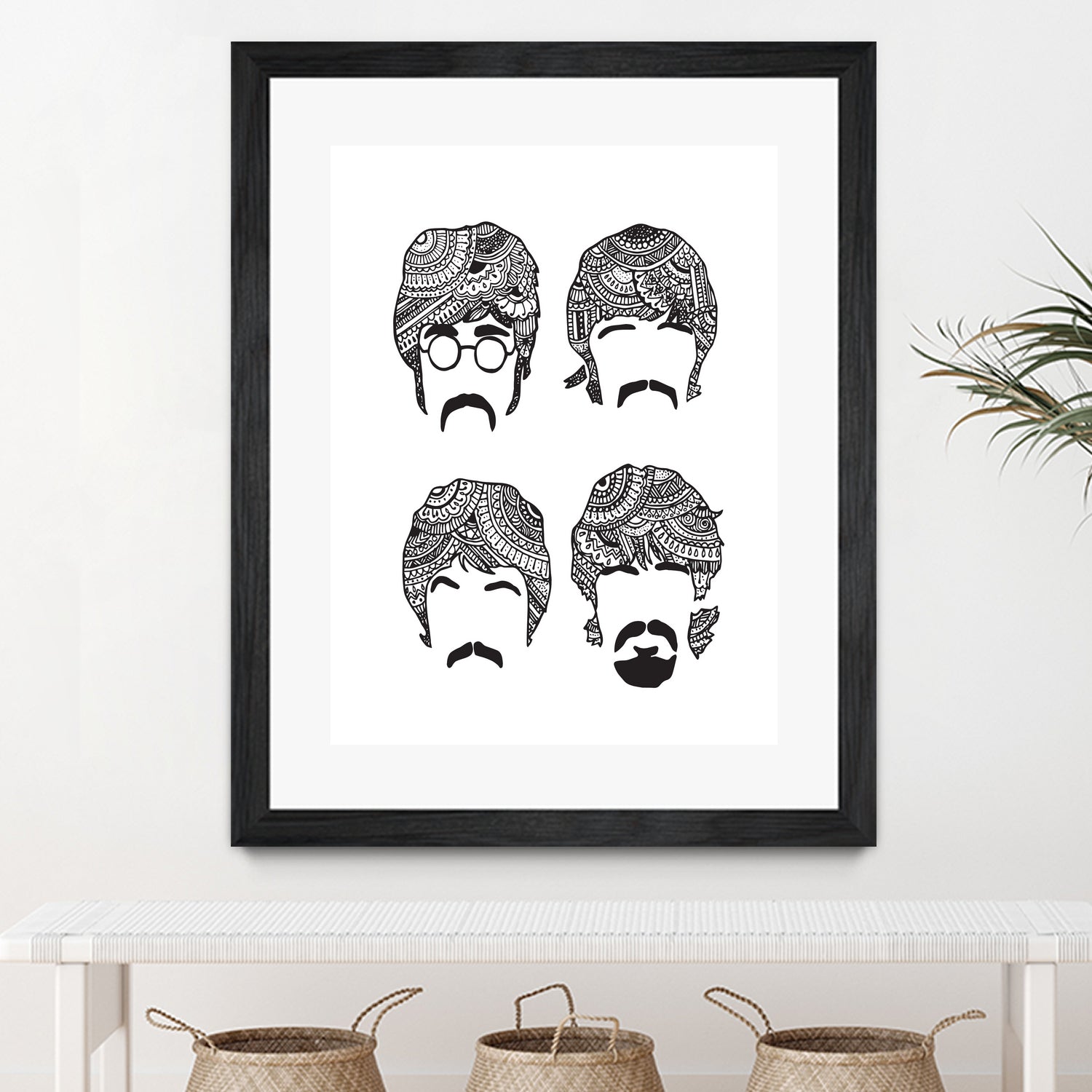 Beatles Mehendi by Candelaria Undurraga on GIANT ART - white digital drawing