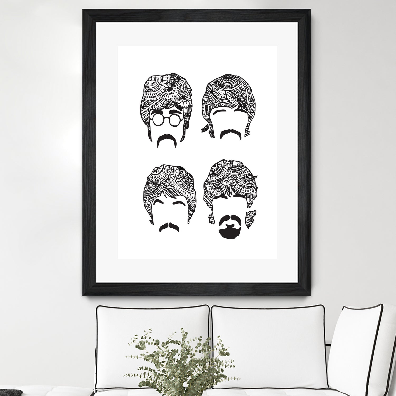 Beatles Mehendi by Candelaria Undurraga on GIANT ART - white digital drawing