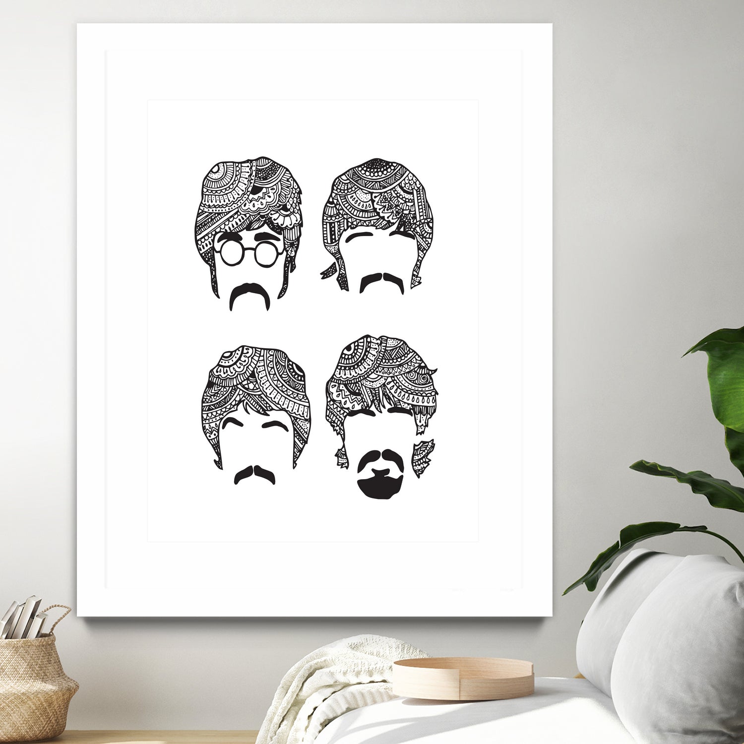 Beatles Mehendi by Candelaria Undurraga on GIANT ART - white digital drawing