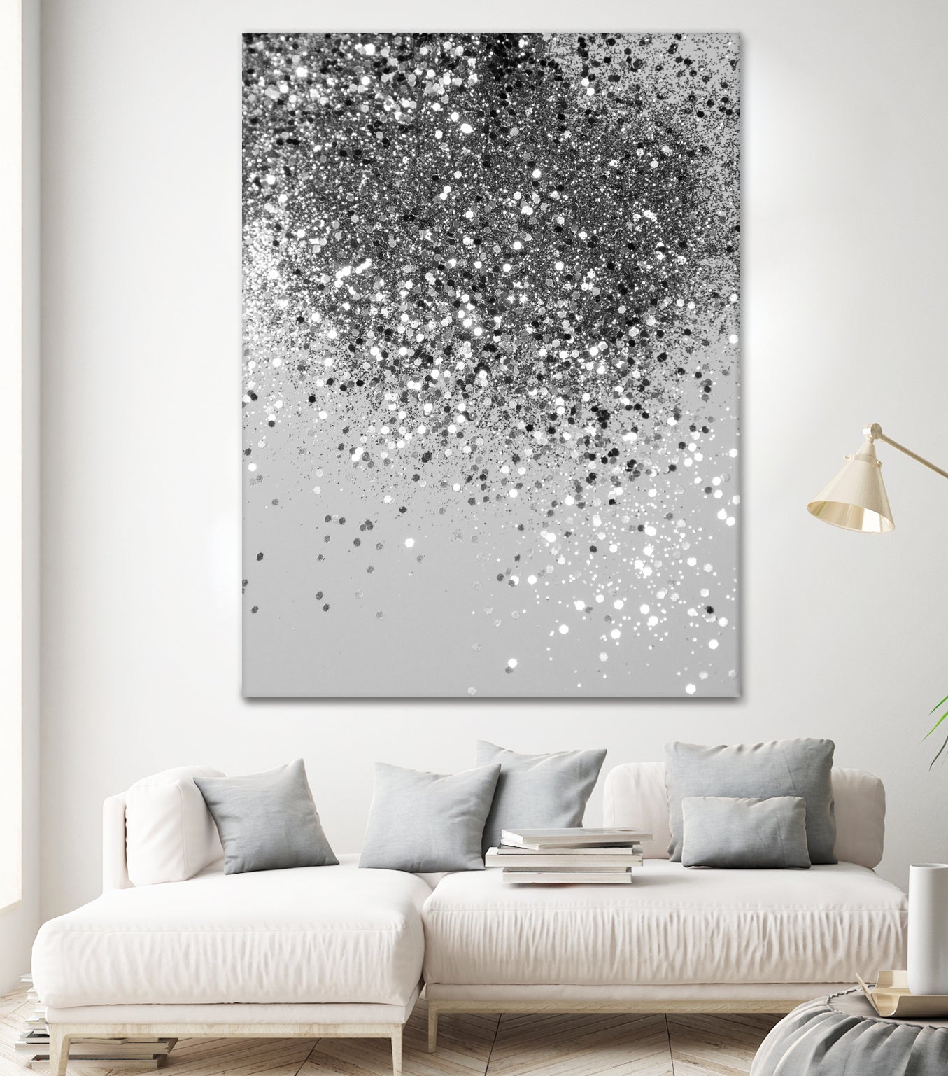 Soft Silver Gray Glitter #1 (Faux Glitter - Photography) by Anita & Bella Jantz on GIANT ART - gray photo illustration