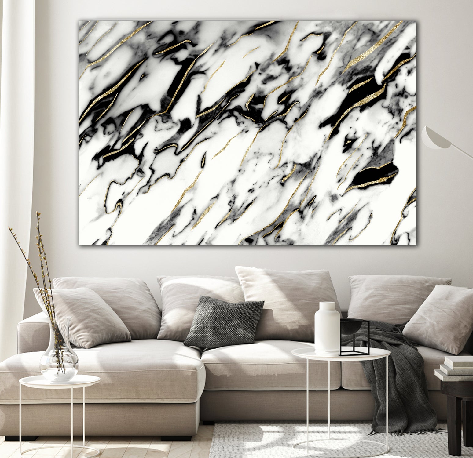 Classic White Marble Gold Foil Glam #1 #marble #decor #art by Anita & Bella Jantz on GIANT ART - white photo illustration