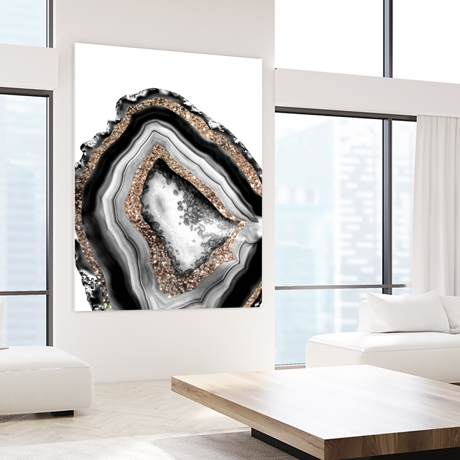 Agate Gold Glitter Glam #1 #gem #decor #art by Anita & Bella Jantz on GIANT ART - gray photo illustration