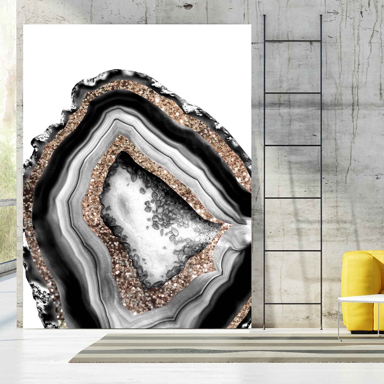 Agate Gold Glitter Glam #1 #gem #decor #art by Anita & Bella Jantz on GIANT ART - gray photo illustration