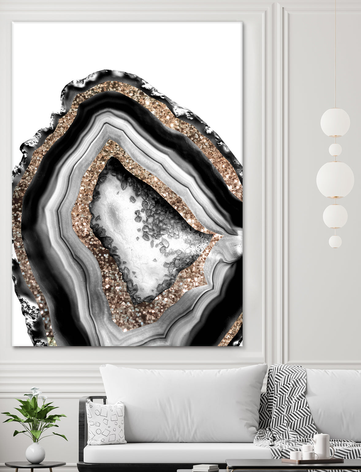 Agate Gold Glitter Glam #1 #gem #decor #art by Anita & Bella Jantz on GIANT ART - gray photo illustration