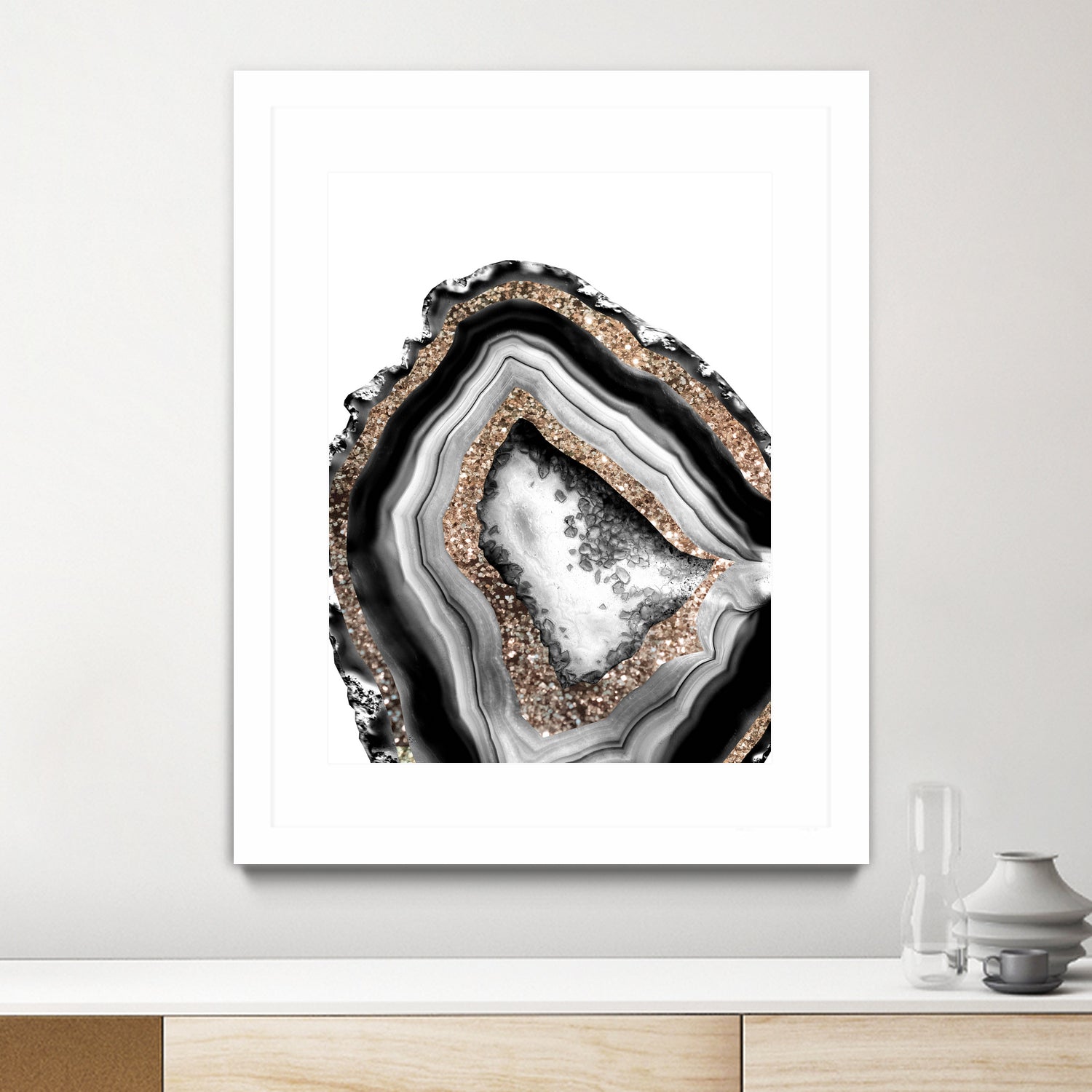 Agate Gold Glitter Glam #1 #gem #decor #art by Anita & Bella Jantz on GIANT ART - gray photo illustration