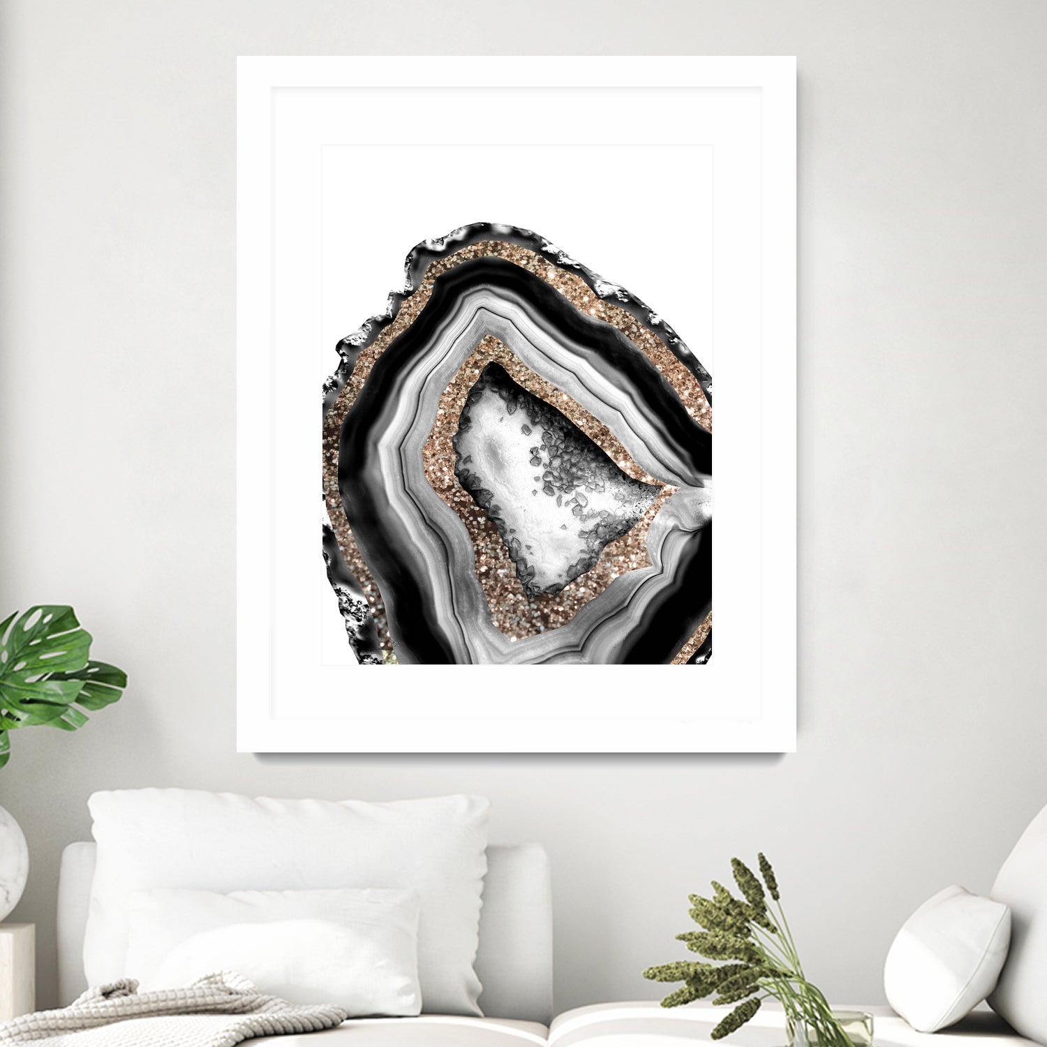 Agate Gold Glitter Glam #1 #gem #decor #art by Anita & Bella Jantz on GIANT ART - gray photo illustration