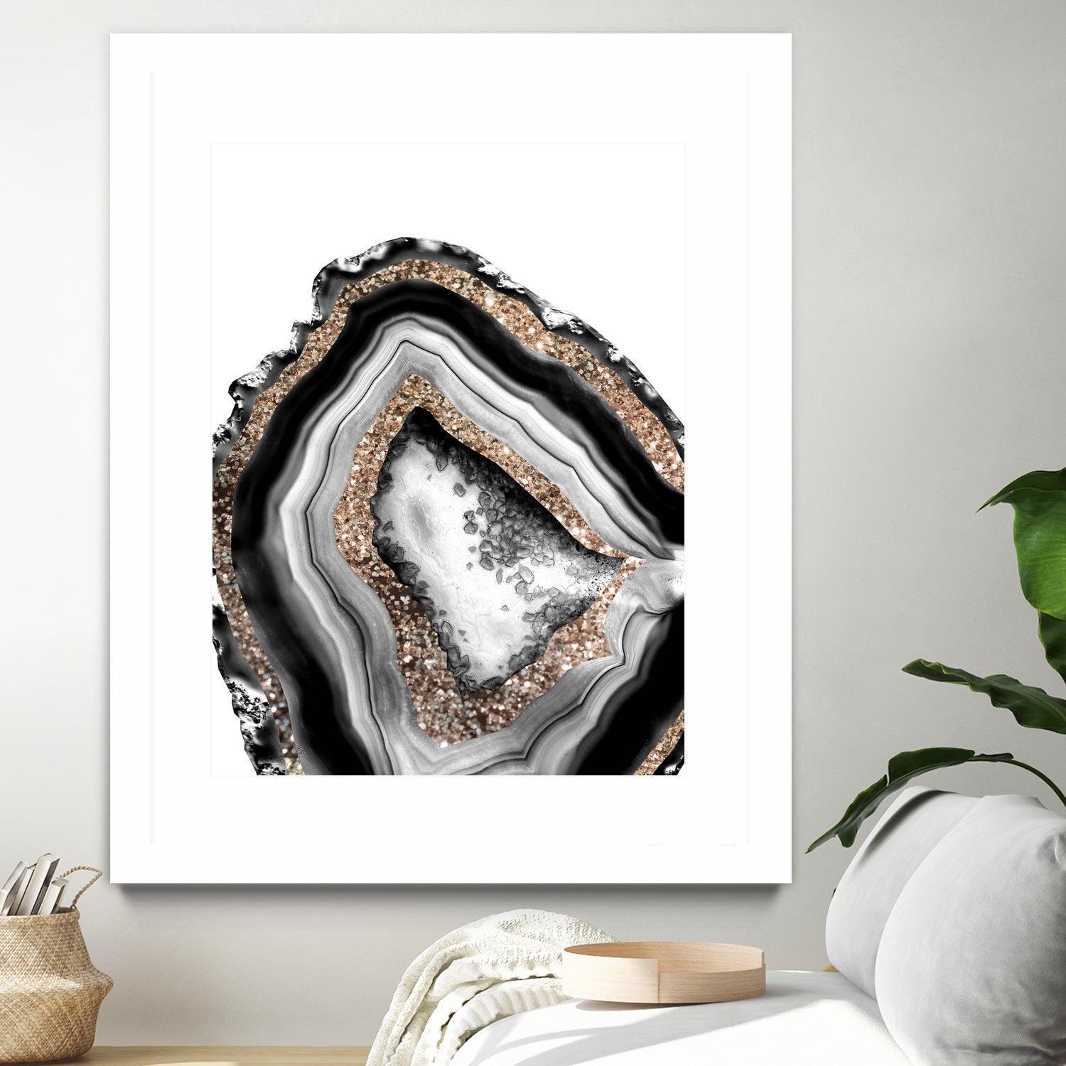 Agate Gold Glitter Glam #1 #gem #decor #art by Anita & Bella Jantz on GIANT ART - gray photo illustration