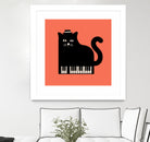 Cool Cat on Piano by Budi Satria Kompoi on GIANT ART - mixed media