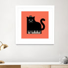 Cool Cat on Piano by Budi Satria Kompoi on GIANT ART - mixed media