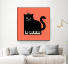 Cool Cat on Piano by Budi Satria Kompoi on GIANT ART - mixed media