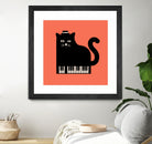 Cool Cat on Piano by Budi Satria Kompoi on GIANT ART - mixed media