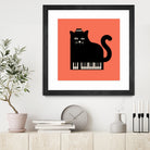 Cool Cat on Piano by Budi Satria Kompoi on GIANT ART - mixed media