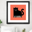 Cool Cat on Piano by Budi Satria Kompoi on GIANT ART - mixed media