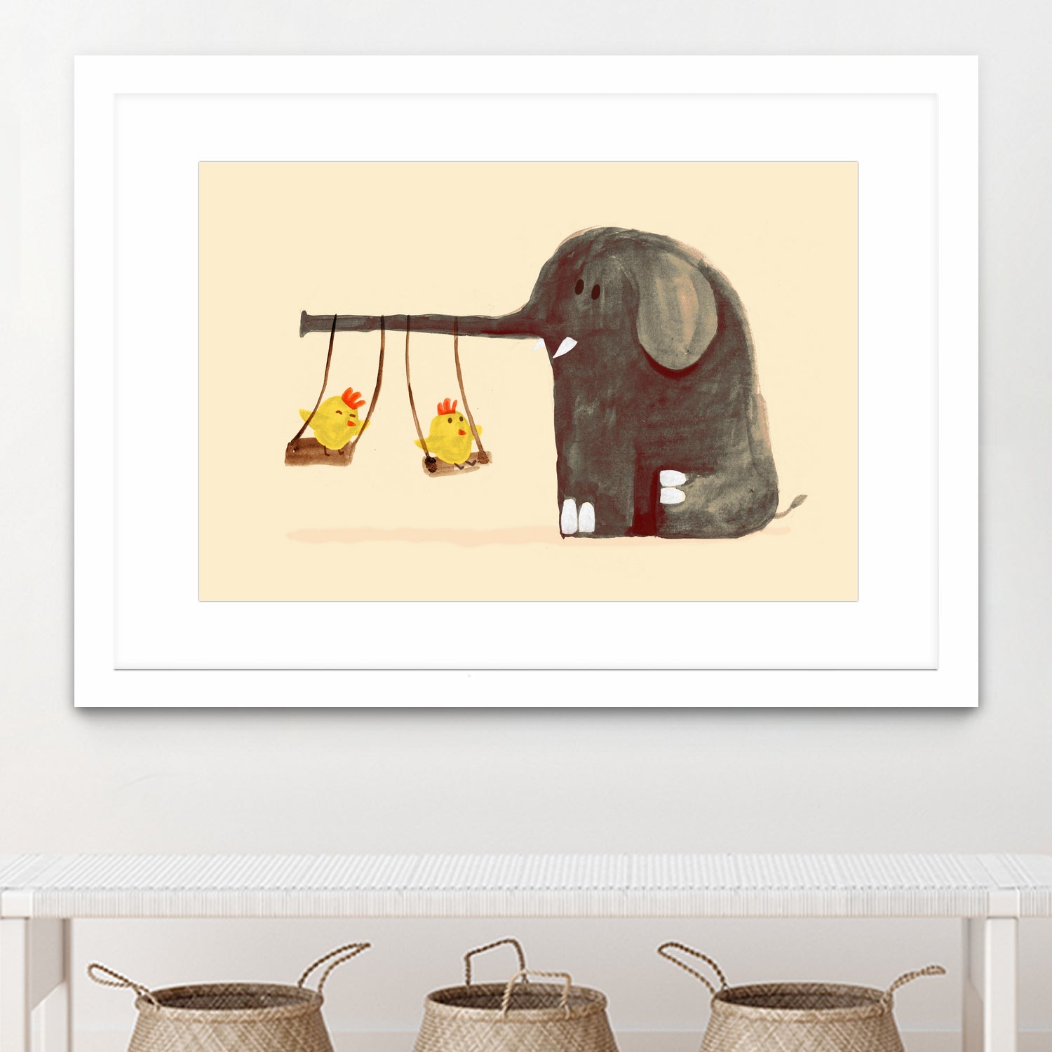 Elephant Swing by Budi Satria Kompoi on GIANT ART - digital painting