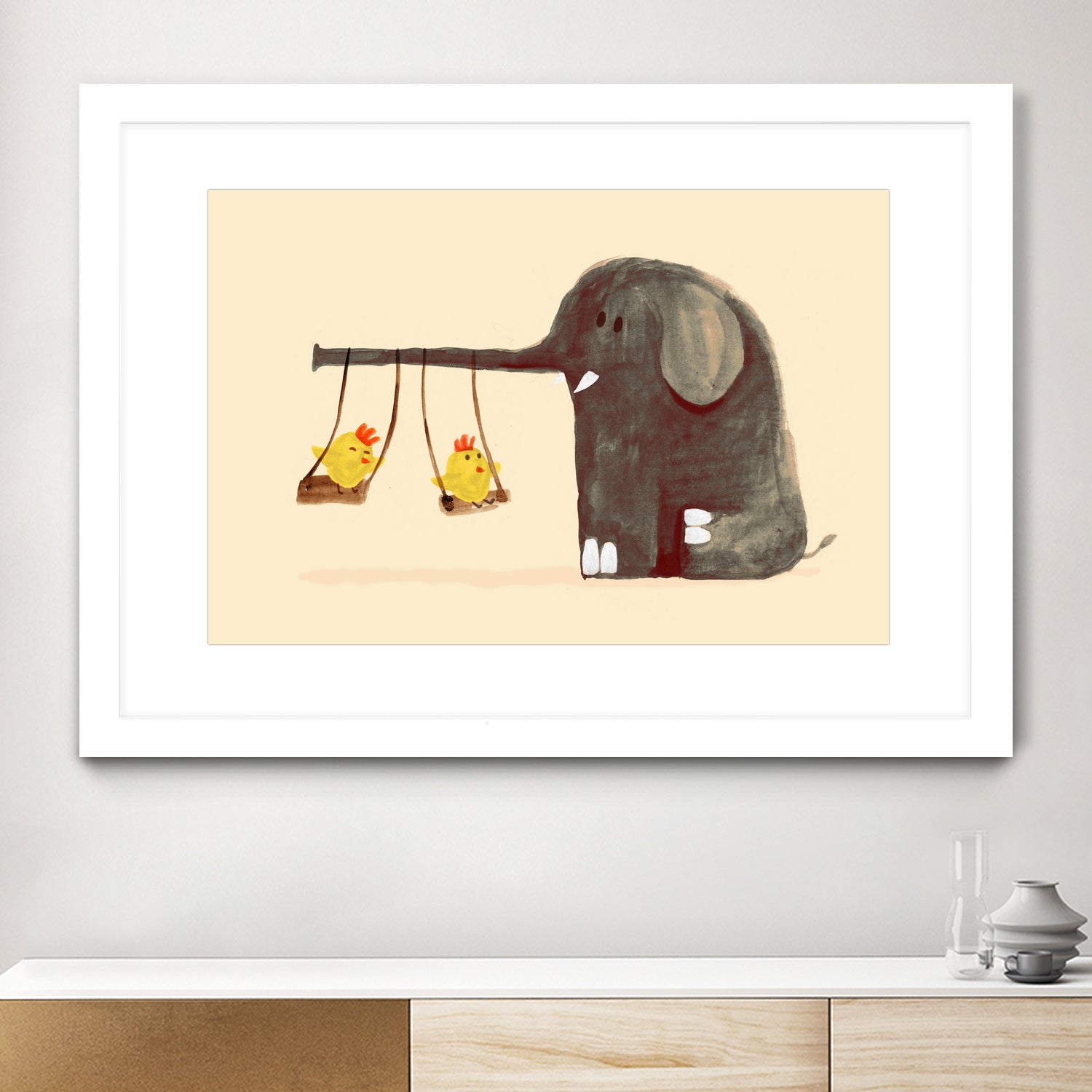 Elephant Swing by Budi Satria Kompoi on GIANT ART - digital painting