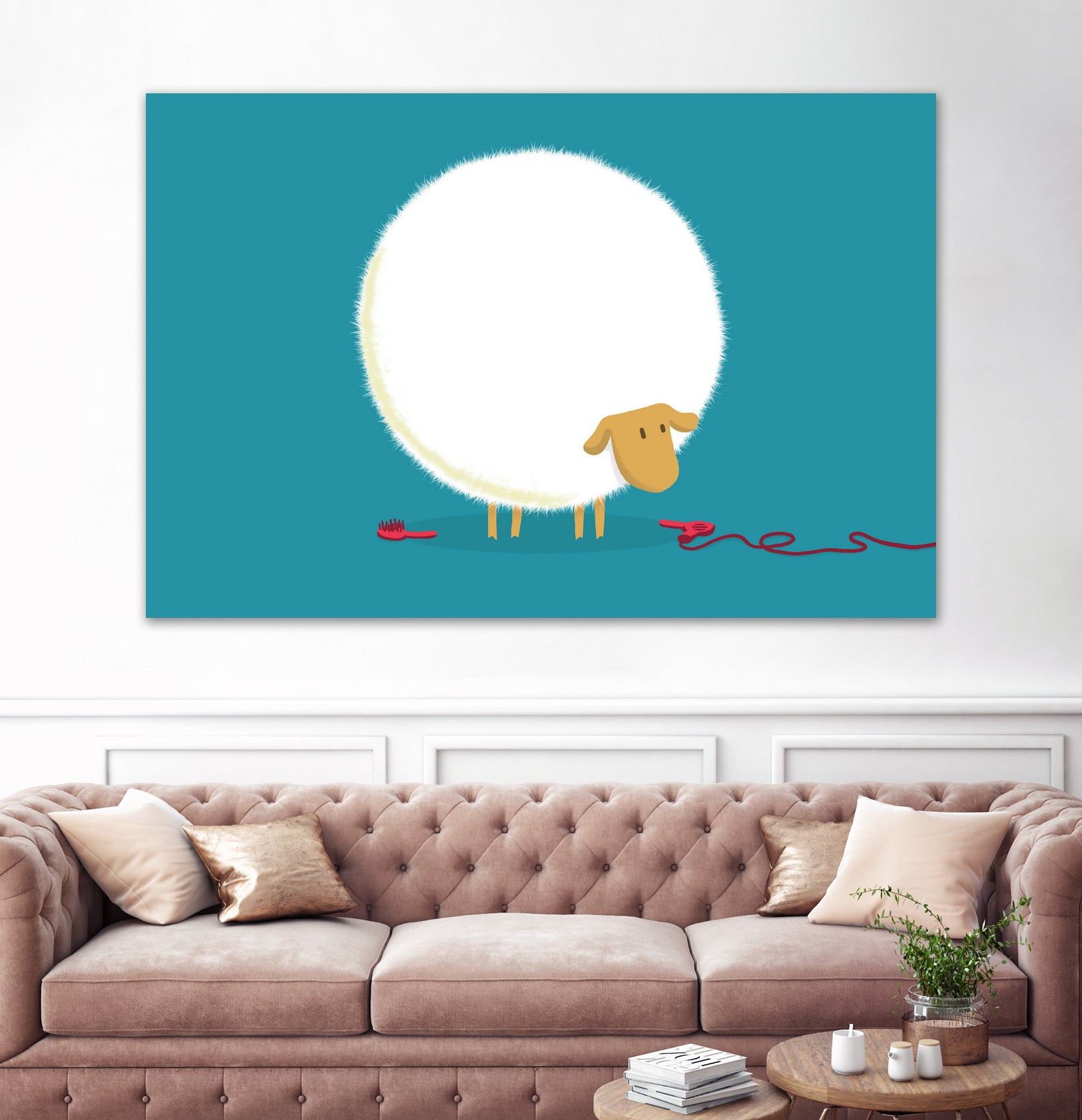 Fluffy Sheep by Budi Satria Kompoi on GIANT ART - vector illustration