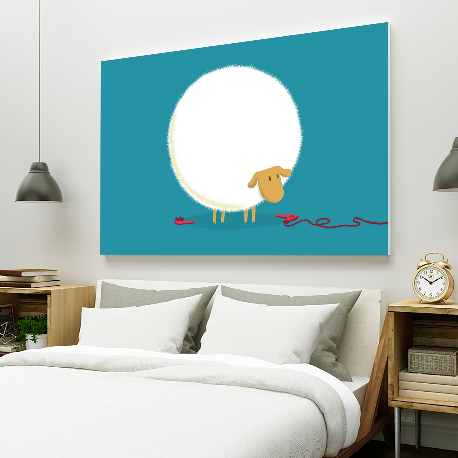 Fluffy Sheep by Budi Satria Kompoi on GIANT ART - vector illustration