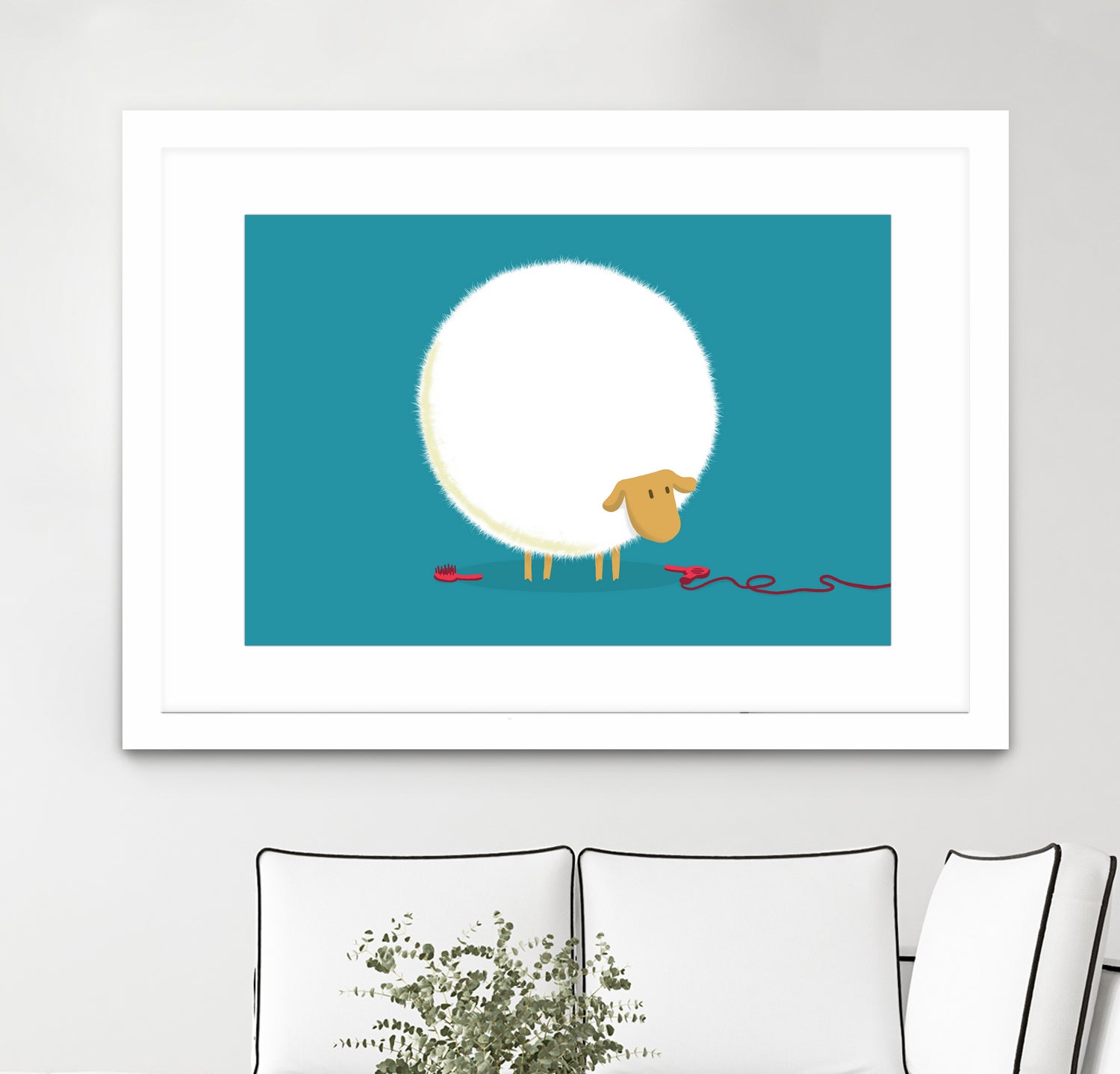 Fluffy Sheep by Budi Satria Kompoi on GIANT ART - vector illustration