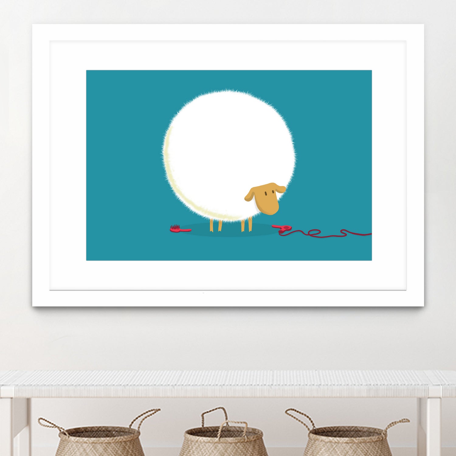 Fluffy Sheep by Budi Satria Kompoi on GIANT ART - vector illustration