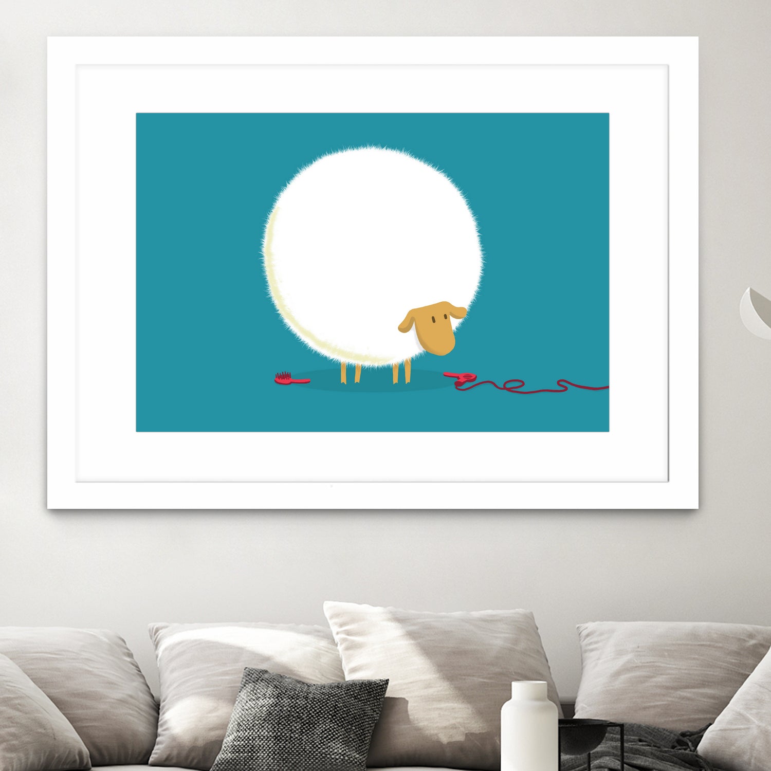 Fluffy Sheep by Budi Satria Kompoi on GIANT ART - vector illustration