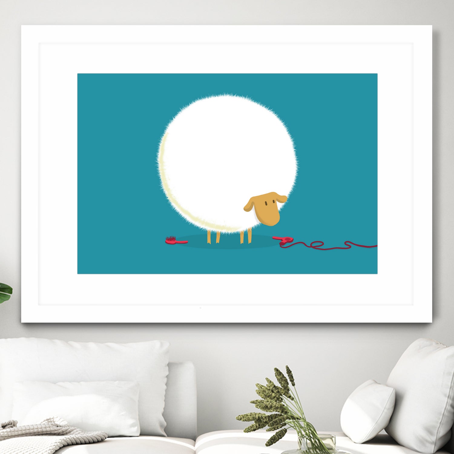 Fluffy Sheep by Budi Satria Kompoi on GIANT ART - vector illustration