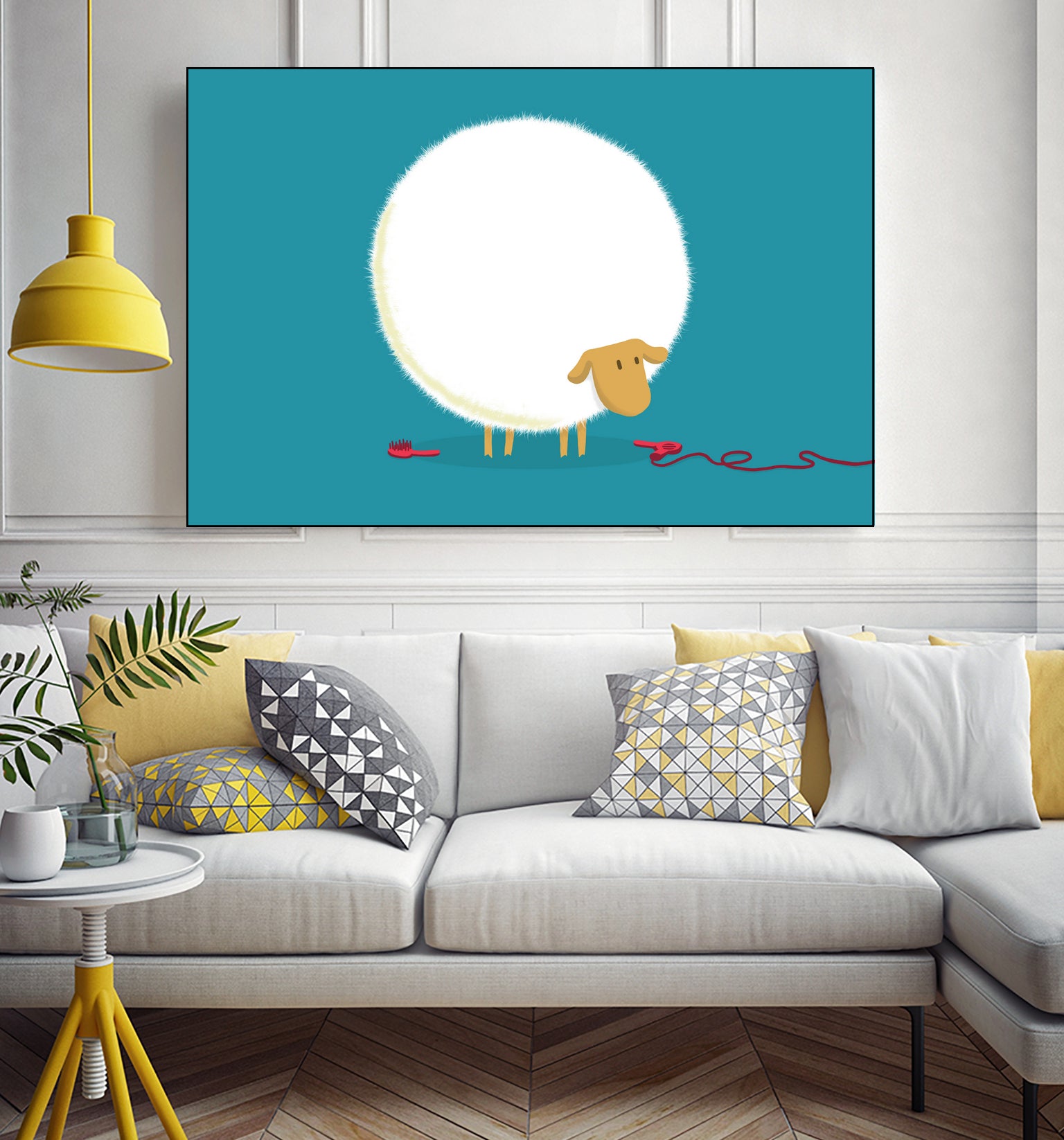 Fluffy Sheep by Budi Satria Kompoi on GIANT ART - vector illustration