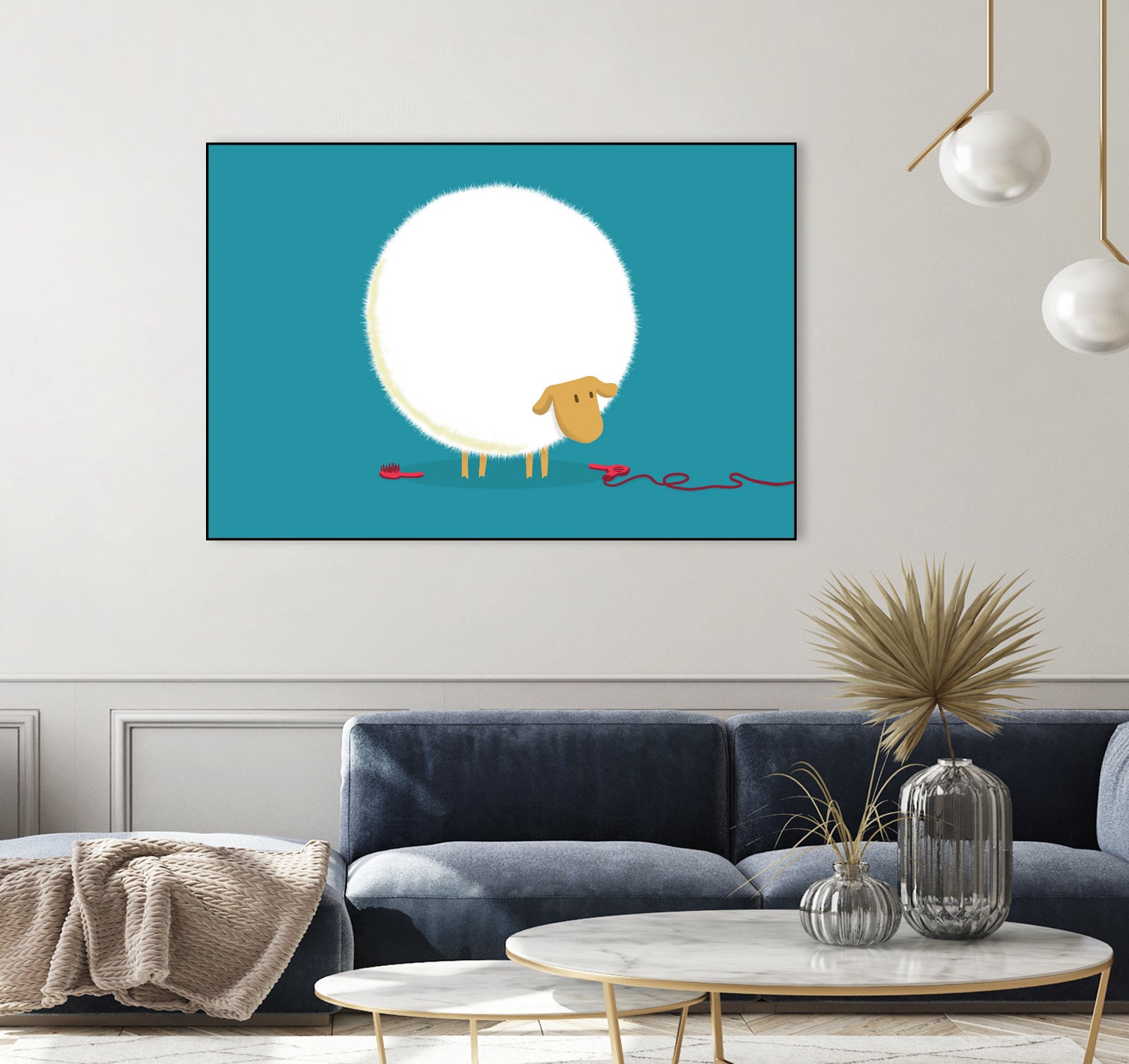 Fluffy Sheep by Budi Satria Kompoi on GIANT ART - vector illustration