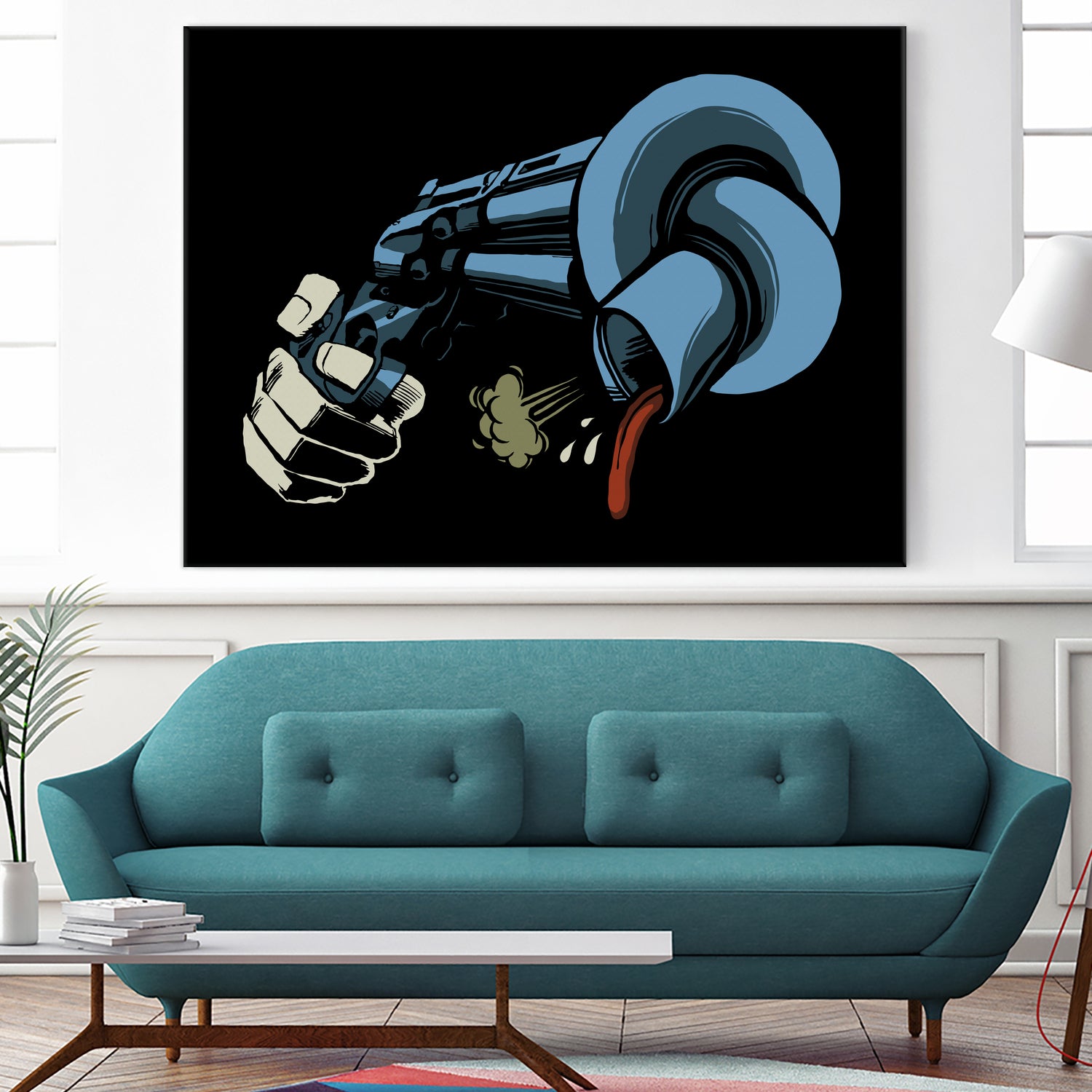 Crooked Gun by Bily Mariano da Luz on GIANT ART - black vector illustration