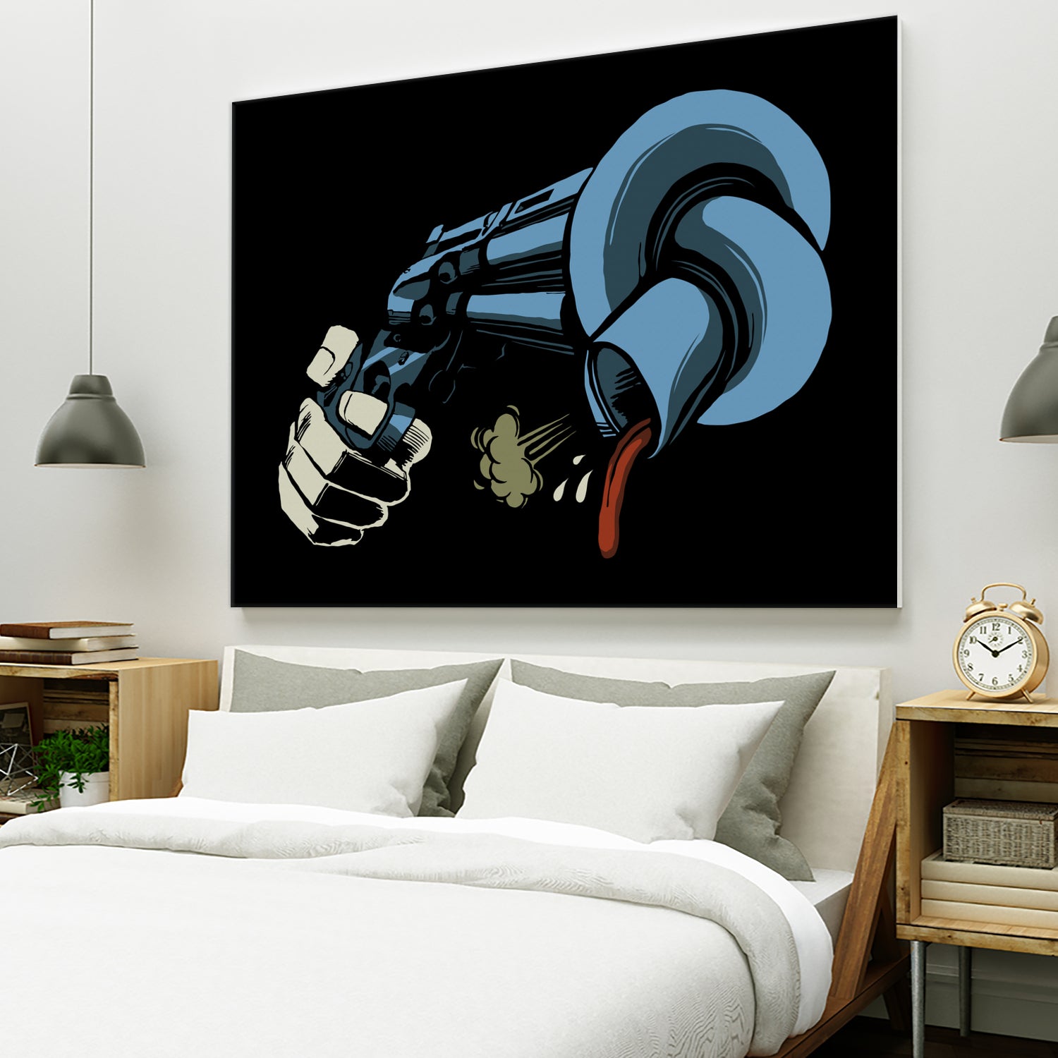 Crooked Gun by Bily Mariano da Luz on GIANT ART - black vector illustration