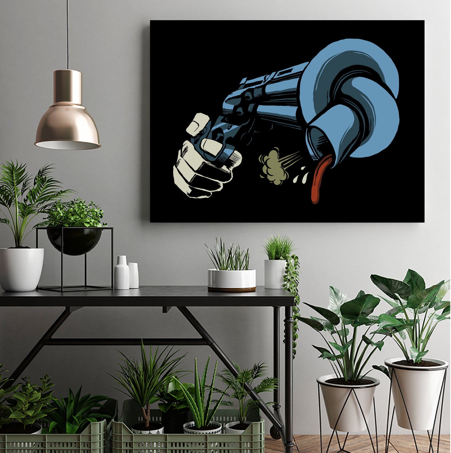 Crooked Gun by Bily Mariano da Luz on GIANT ART - black vector illustration