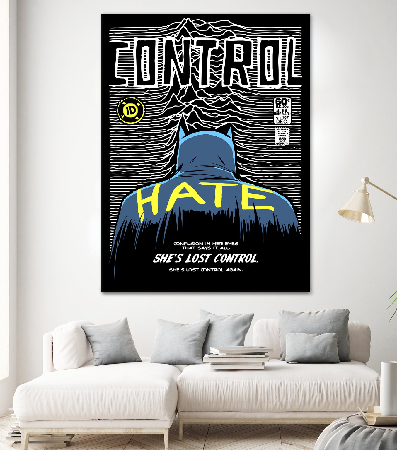 Post-Punk Dark Knight: Control by Bily Mariano da Luz on GIANT ART - black digital drawing