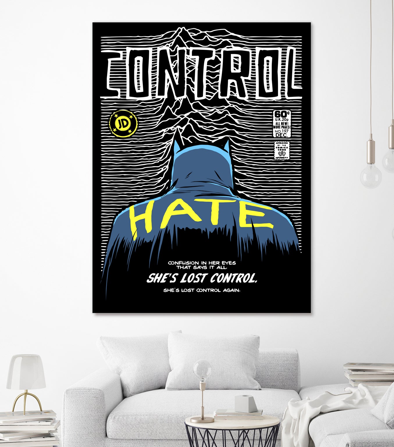 Post-Punk Dark Knight: Control by Bily Mariano da Luz on GIANT ART - black digital drawing