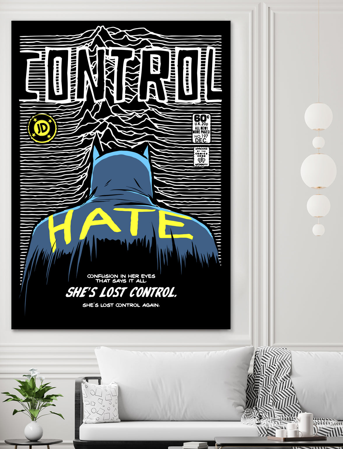 Post-Punk Dark Knight: Control by Bily Mariano da Luz on GIANT ART - black digital drawing