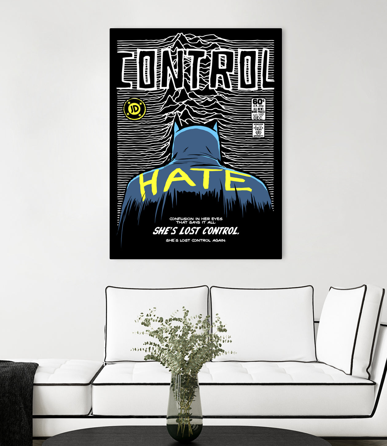 Post-Punk Dark Knight: Control by Bily Mariano da Luz on GIANT ART - black digital drawing