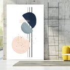 Abstract Study Blush and Navy Blue II by Studio North on GIANT ART - pink digital painting