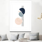 Abstract Study Blush and Navy Blue II by Studio North on GIANT ART - pink digital painting