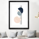 Abstract Study Blush and Navy Blue II by Studio North on GIANT ART - pink digital painting