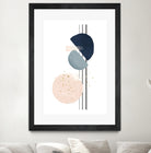 Abstract Study Blush and Navy Blue II by Studio North on GIANT ART - pink digital painting