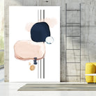 Abstract Study Blush and Navy Blue by Studio North on GIANT ART - pink digital painting