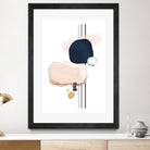 Abstract Study Blush and Navy Blue by Studio North on GIANT ART - pink digital painting