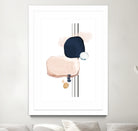 Abstract Study Blush and Navy Blue by Studio North on GIANT ART - pink digital painting