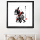 Hero Academy sumi-e by Antonio Camarena on GIANT ART - white digital painting