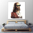 Jesus Born to be Cool by Gabriel Ruiz on GIANT ART - brown photo illustration